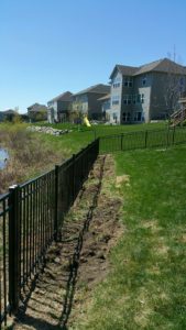 black chain link fence