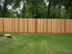 Image of a privacy fence after installation