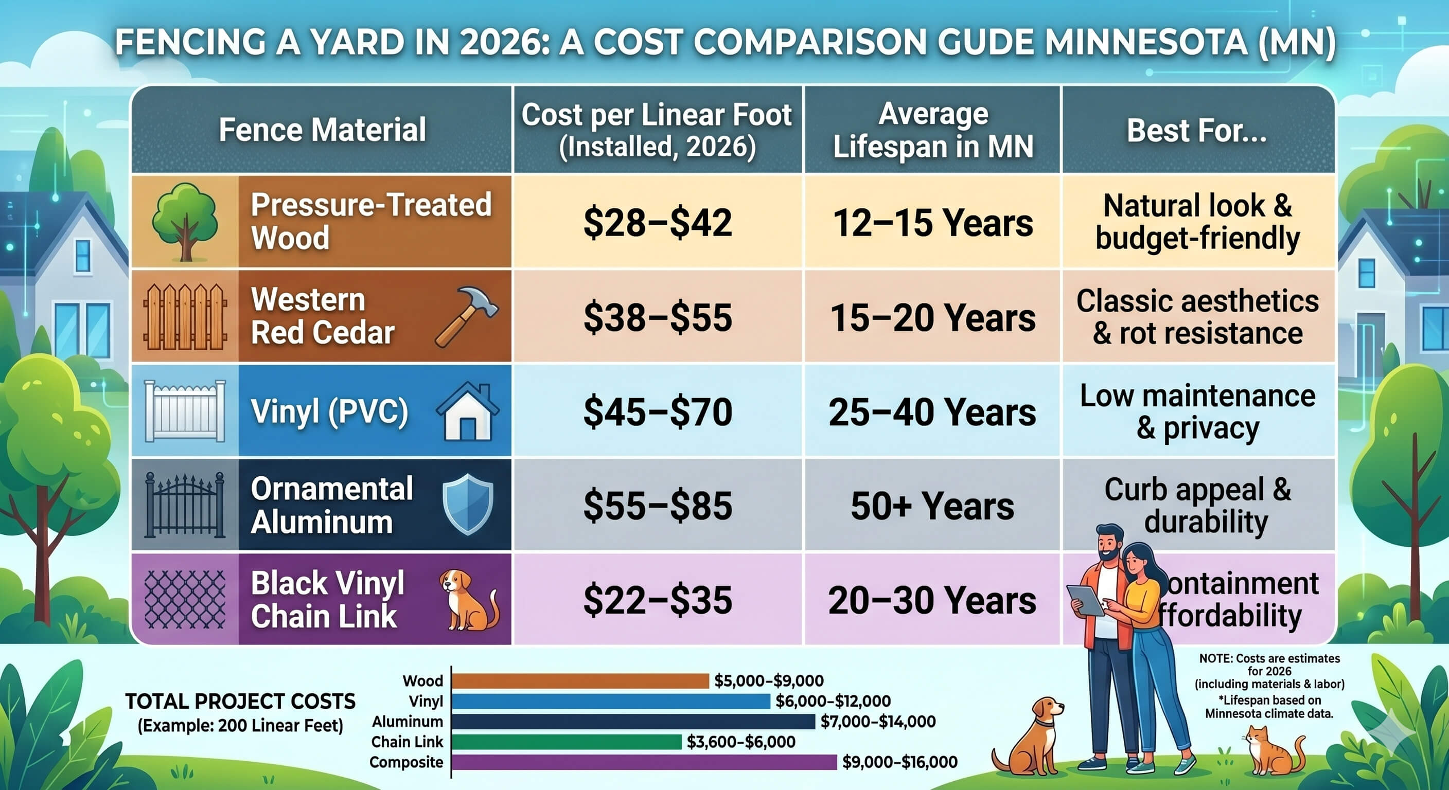 Guide to Fence Installation Costs in Minneapolis & St. Paul