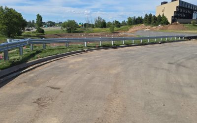 Galvanized W-Beam Guardrail Installation in Woodbury, MN