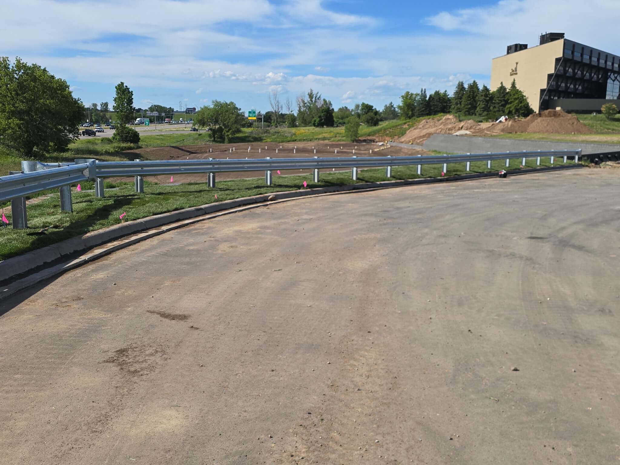 Commercial guardrail installation in Woodbury MN